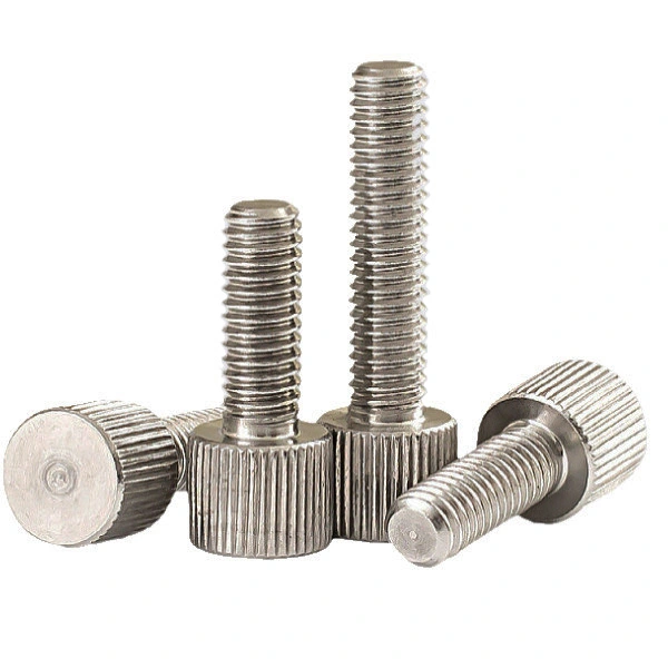 M4 x 12mm Knurled Thumb Screw Flat Head Vertical Knurled Knob Screws SUS304 Stainless Steel Inox