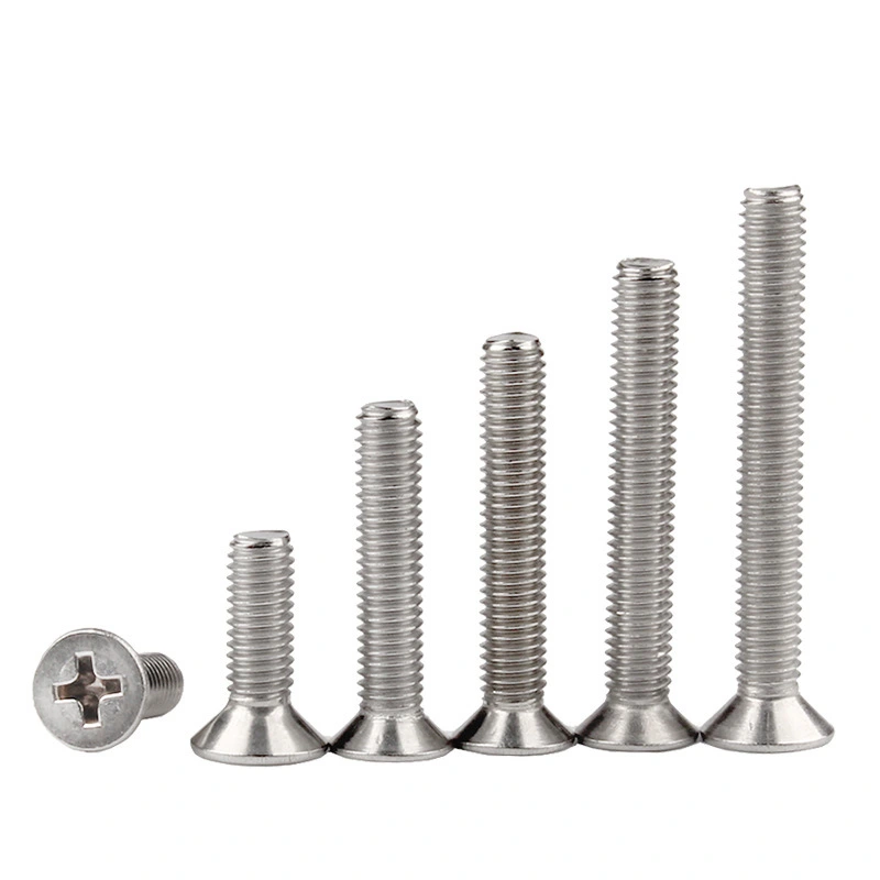 M3 x 10 mm  Flat Head 90° Phillips Machine Screw SUS304 Stainless Steel Inox DIN 965