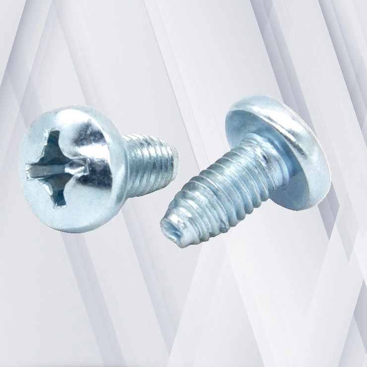 2-56 × 7/16 Pan Head Phillips Thread Forming  Screws for Metal  Steel Blue Zinc Plated