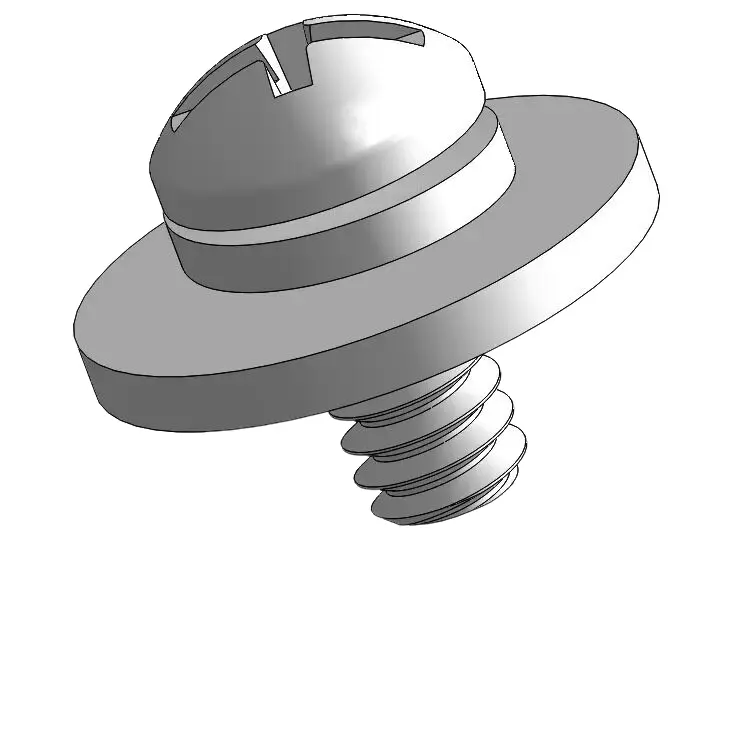 4-40 x 1/4" Pan Head Phillips Slot SEMS Screws with Spring and Flat Washer SUS304 Stainless Steel Inox