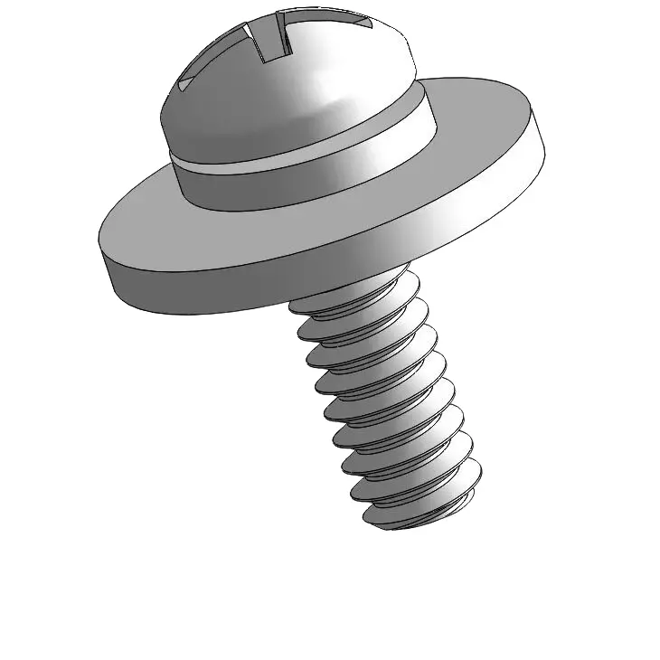 4-40 x 3/8" Pan Head Phillips Slot SEMS Screws with Spring and Flat Washer SUS304 Stainless Steel Inox