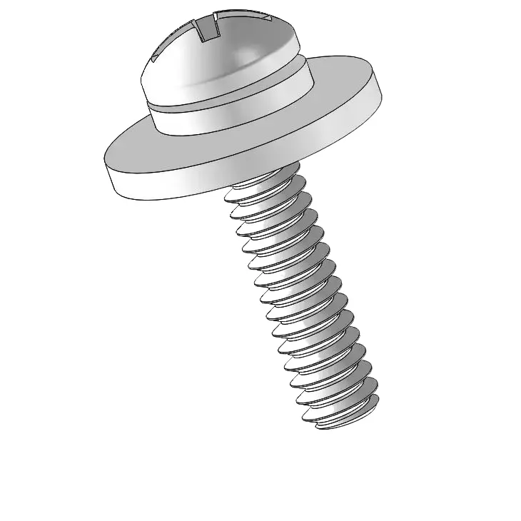4-40 x 1/2" Pan Head Phillips Slot SEMS Screws with Spring and Flat Washer SUS304 Stainless Steel Inox