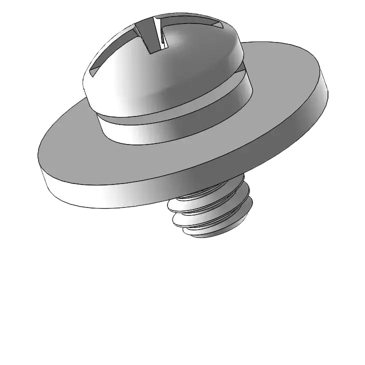 5-40 x 1/4" Pan Head Phillips Slot SEMS Screws with Spring and Flat Washer SUS304 Stainless Steel Inox