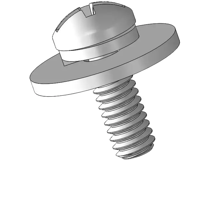 5-40 x 3/8" Pan Head Phillips Slot SEMS Screws with Spring and Flat Washer SUS304 Stainless Steel Inox