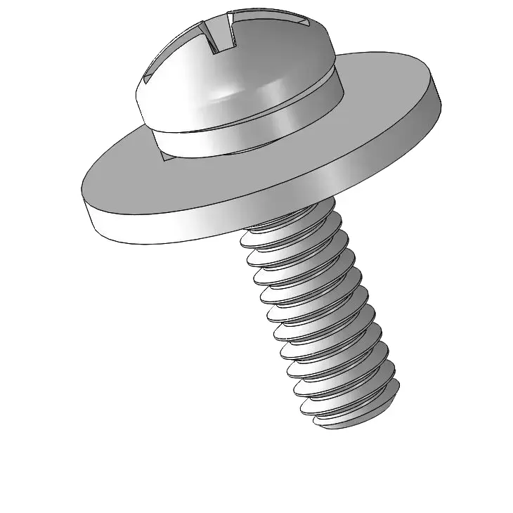 5-40 x 7/16" Pan Head Phillips Slot SEMS Screws with Spring and Flat Washer SUS304 Stainless Steel Inox