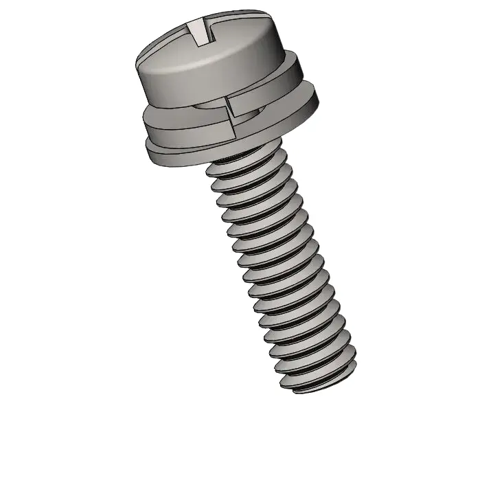 M2 x 8mm Pan Head Phillips Slot SEMS Screws with Spring and Flat Washer SUS304 Stainless Steel Inox