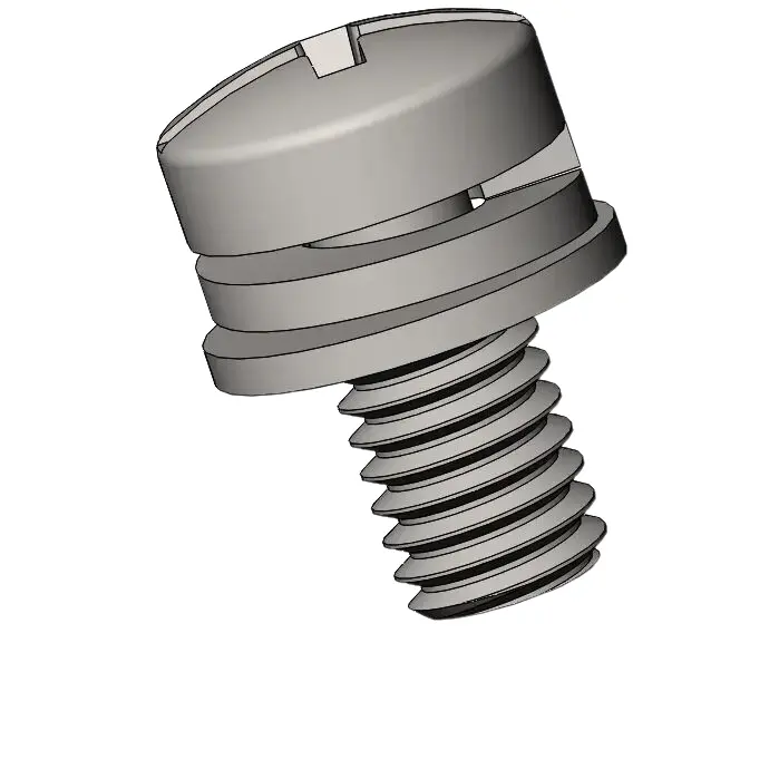 M3 x 6mm Pan Head Phillips Slot SEMS Screws with Spring and Flat Washer SUS304 Stainless Steel Inox