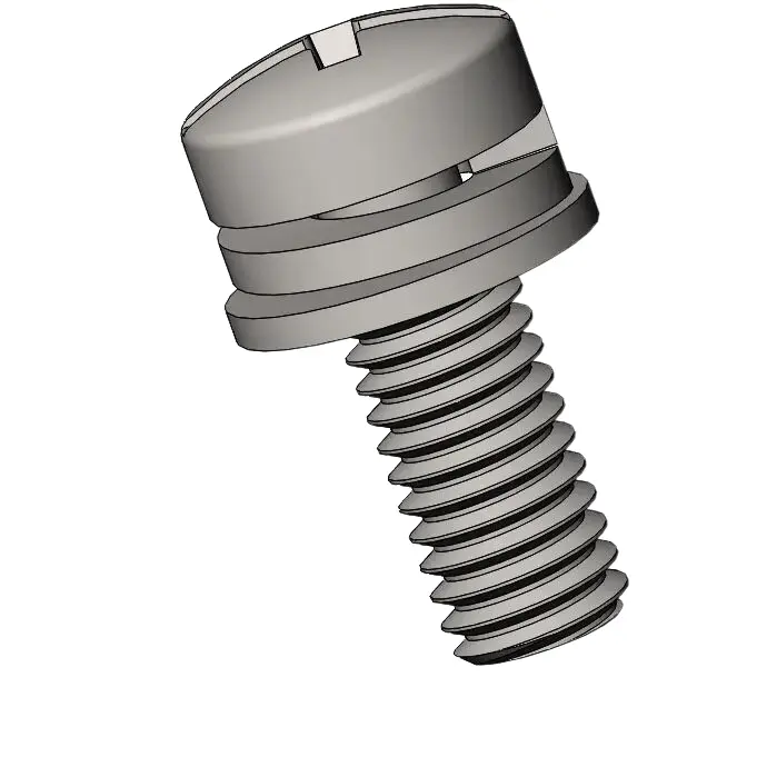M3 x 8mm Pan Head Phillips Slot SEMS Screws with Spring and Flat Washer SUS304 Stainless Steel Inox