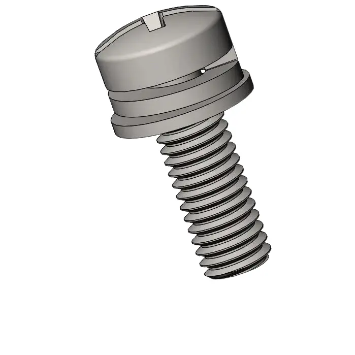 M3 x 9mm Pan Head Phillips Slot SEMS Screws with Spring and Flat Washer SUS304 Stainless Steel Inox