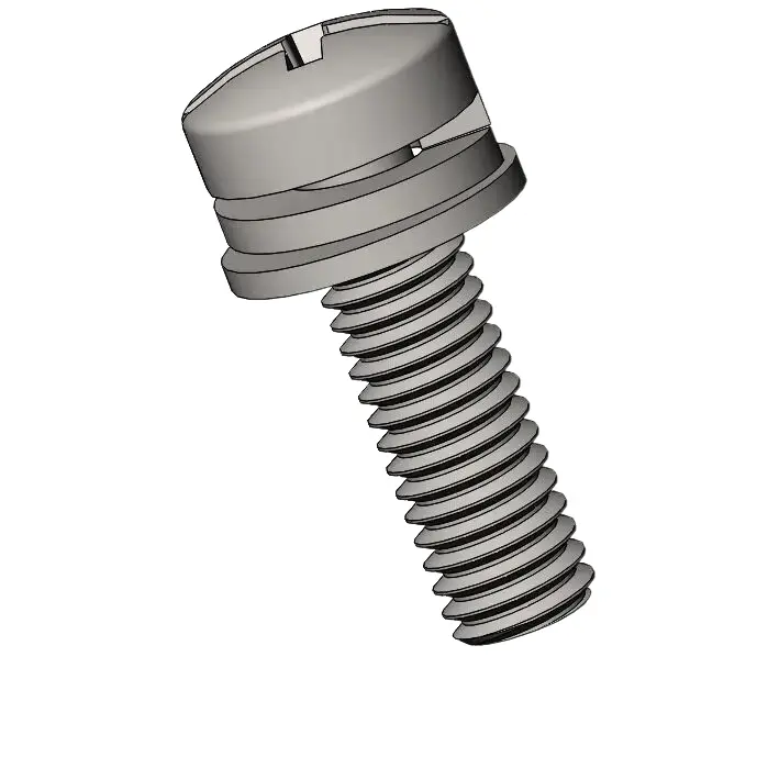 M3 x 10mm Pan Head Phillips Slot SEMS Screws with Spring and Flat Washer SUS304 Stainless Steel Inox