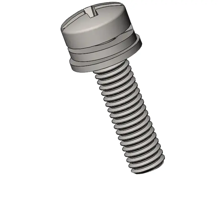 M3 x 12mm Pan Head Phillips Slot SEMS Screws with Spring and Flat Washer SUS304 Stainless Steel Inox