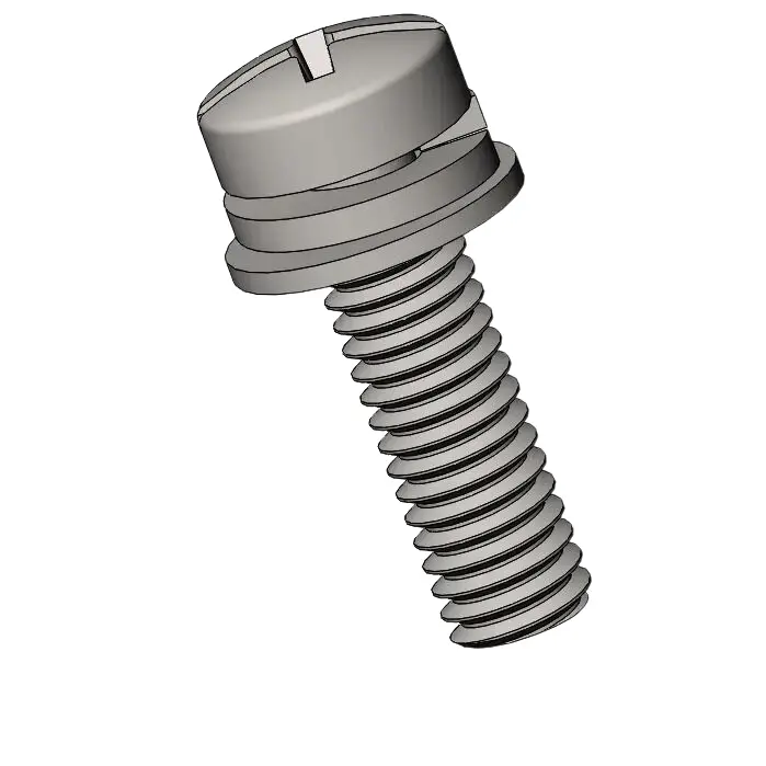 M3.5 x 12mm Pan Head Phillips Slot SEMS Screws with Spring and Flat Washer SUS304 Stainless Steel Inox