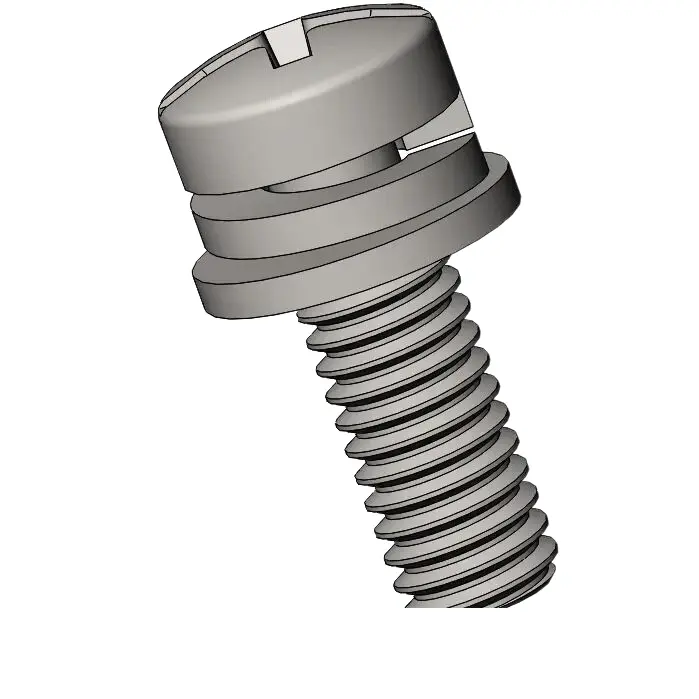 M4 x 12mm Pan Head Phillips Slot SEMS Screws with Spring and Flat Washer SUS304 Stainless Steel Inox