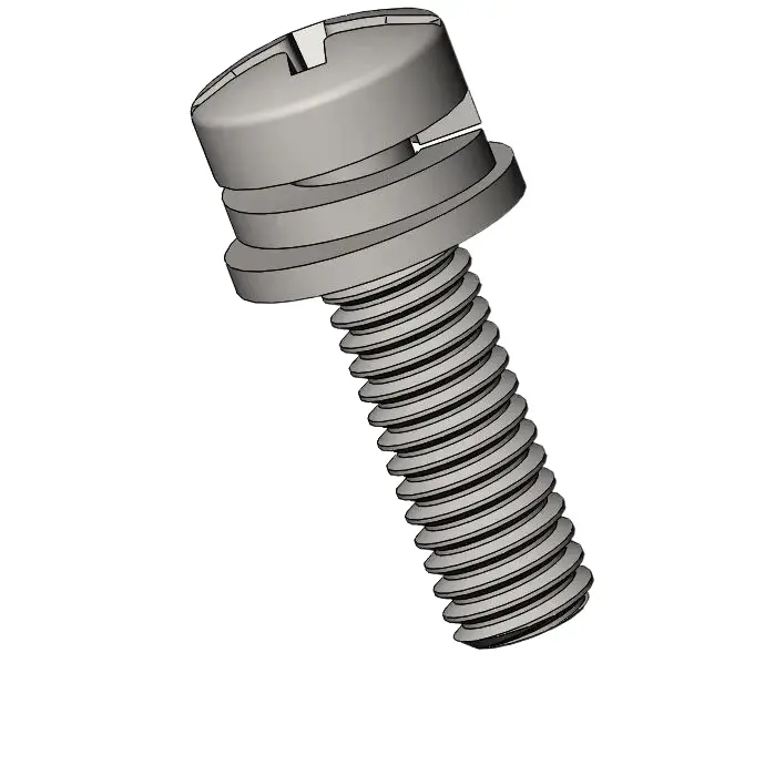 M4 x 14mm Pan Head Phillips Slot SEMS Screws with Spring and Flat Washer SUS304 Stainless Steel Inox