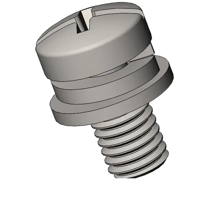 M5 x 10mm Pan Head Phillips Slot SEMS Screws with Spring and Flat Washer SUS304 Stainless Steel Inox