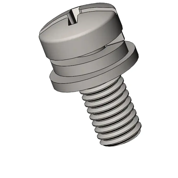 M5 x 12mm Pan Head Phillips Slot SEMS Screws with Spring and Flat Washer SUS304 Stainless Steel Inox