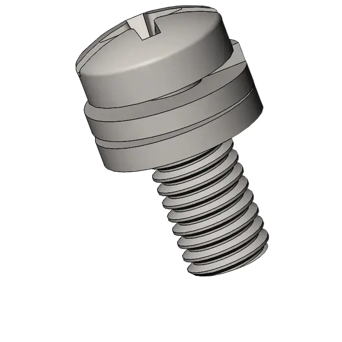 M6 x 14mm Pan Head Phillips Slot SEMS Screws with Spring and Flat Washer SUS304 Stainless Steel Inox