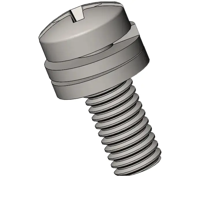 M6 x 16mm Pan Head Phillips Slot SEMS Screws with Spring and Flat Washer SUS304 Stainless Steel Inox