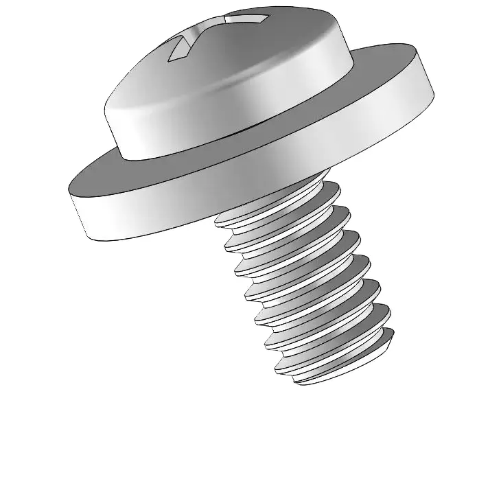 2-56 x 3/16" Pan Head Phillips SEMS Screws with Flat Washer SUS304 Stainless Steel Inox