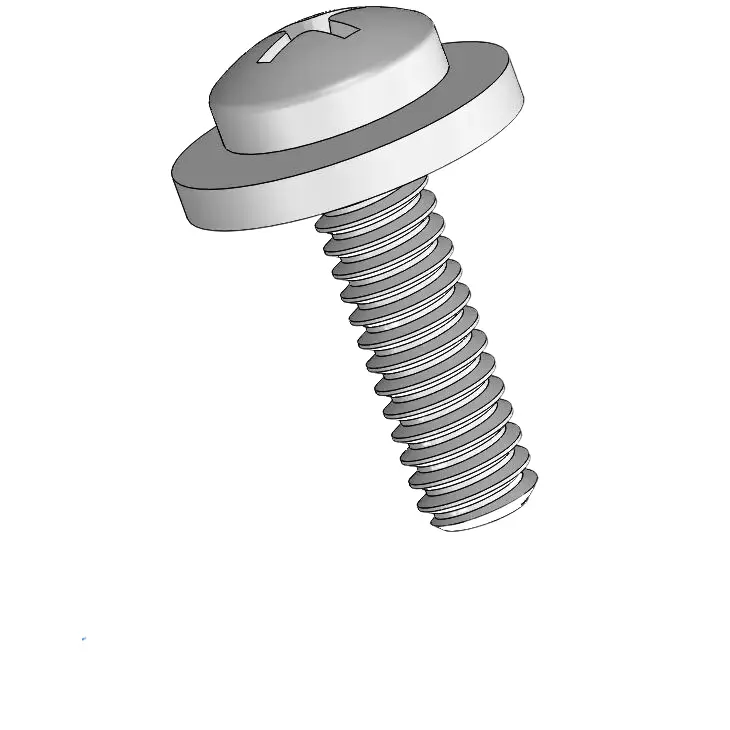 2-56 x 5/16" Pan Head Phillips SEMS Screws with Flat Washer SUS304 Stainless Steel Inox