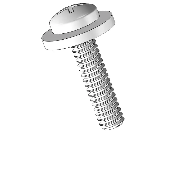 2-56 x 3/8" Pan Head Phillips SEMS Screws with Flat Washer SUS304 Stainless Steel Inox