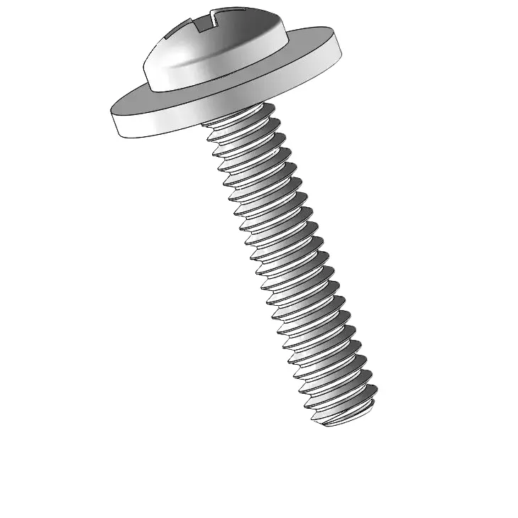 3-48 x 1/2" Pan Head Phillips SEMS Screws with Flat Washer SUS304 Stainless Steel Inox