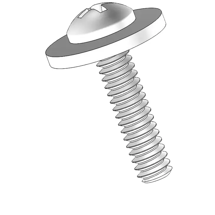 4-40 x 1/2" Pan Head Phillips SEMS Screws with Flat Washer SUS304 Stainless Steel Inox