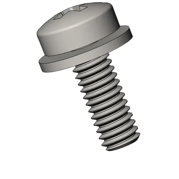 M2.5 x 7mm Pan Head Phillips SEMS Screws with Flat Washer SUS304 Stainless Steel Inox