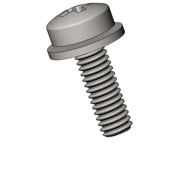 M2.5 x 8mm Pan Head Phillips SEMS Screws with Flat Washer SUS304 Stainless Steel Inox