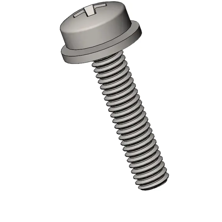 M2.5 x 12mm Pan Head Phillips SEMS Screws with Flat Washer SUS304 Stainless Steel Inox