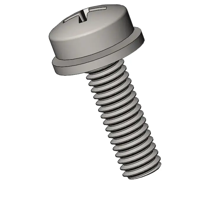 M3.5 x 12mm Pan Head Phillips SEMS Screws with Flat Washer SUS304 Stainless Steel Inox