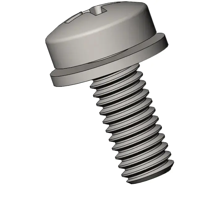 M4 x 10mm Pan Head Phillips SEMS Screws with Flat Washer SUS304 Stainless Steel Inox