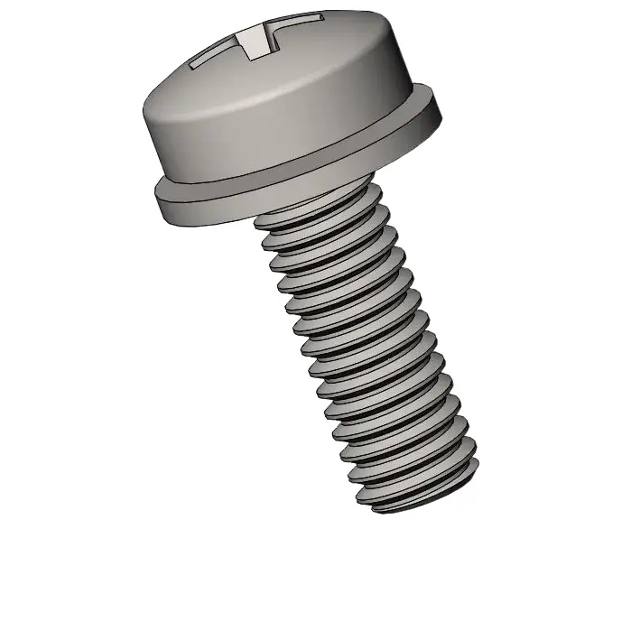 M4 x 12mm Pan Head Phillips SEMS Screws with Flat Washer SUS304 Stainless Steel Inox
