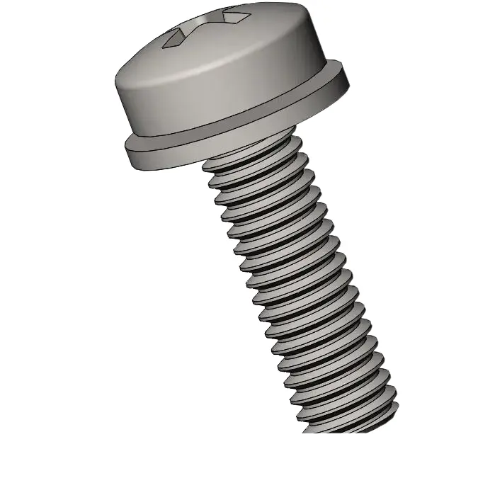 M4 x 14mm Pan Head Phillips SEMS Screws with Flat Washer SUS304 Stainless Steel Inox