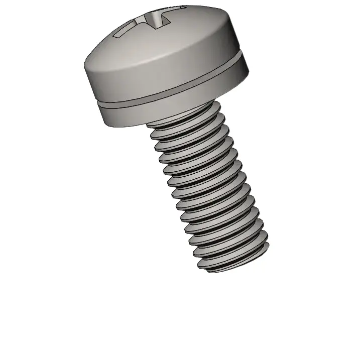 M6 x 16mm Pan Head Phillips SEMS Screws with Flat Washer SUS304 Stainless Steel Inox