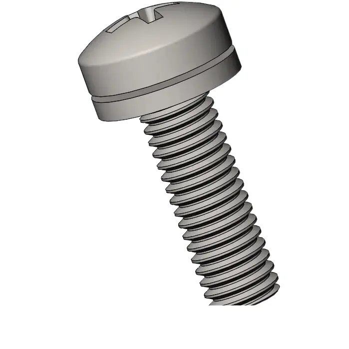 M6 x 18mm Pan Head Phillips SEMS Screws with Flat Washer SUS304 Stainless Steel Inox