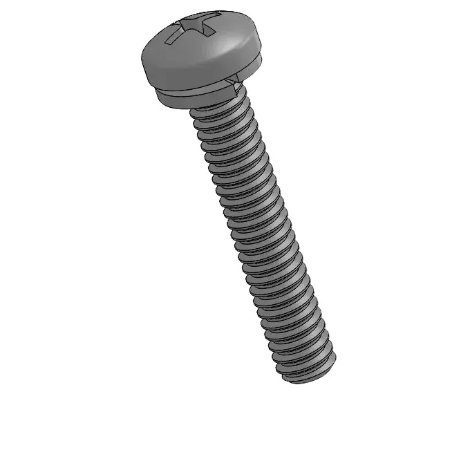 2-56 x 1/2" Pan Head Phillips SEMS Screws with Spring Washer SUS304 Stainless Steel Inox