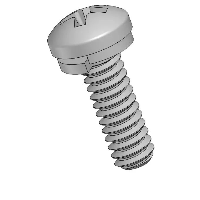 3-48 x 5/16" Pan Head Phillips SEMS Screws with Spring Washer SUS304 Stainless Steel Inox