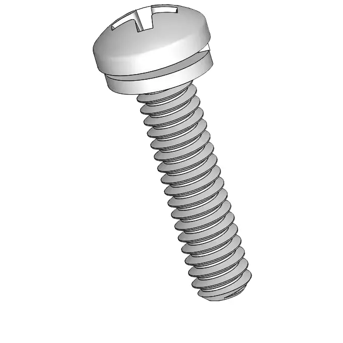 3-48 x 7/16" Pan Head Phillips SEMS Screws with Spring Washer SUS304 Stainless Steel Inox