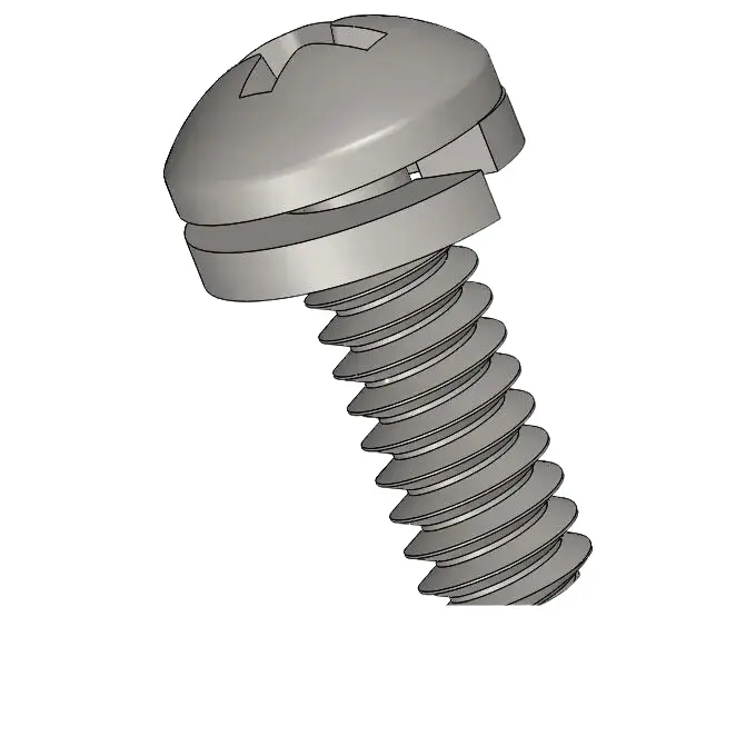 4-40 x 5/16" Pan Head Phillips SEMS Screws with Spring Washer SUS304 Stainless Steel Inox