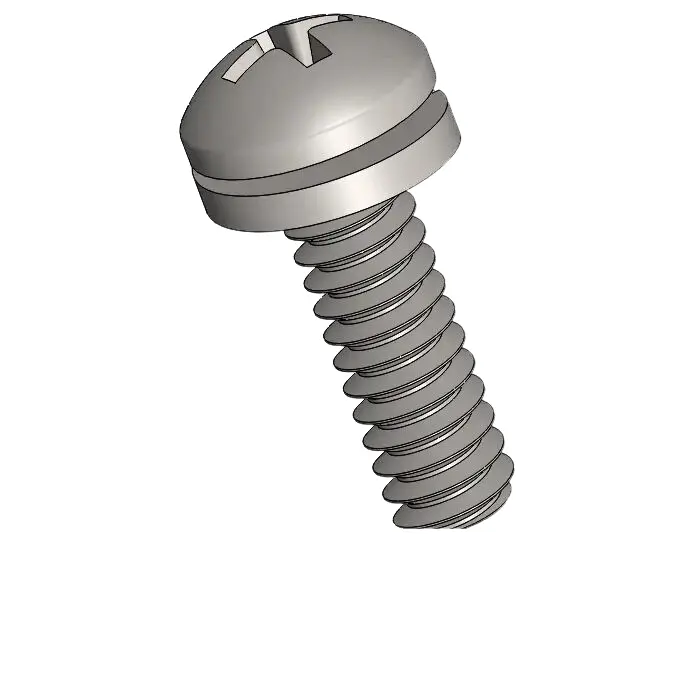 4-40 x 3/8" Pan Head Phillips SEMS Screws with Spring Washer SUS304 Stainless Steel Inox