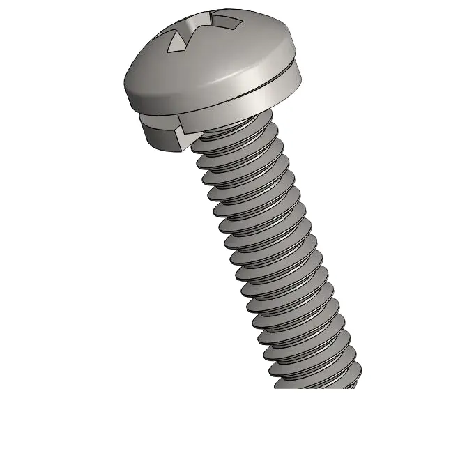 5-40 x 1/2" Pan Head Phillips SEMS Screws with Spring Washer SUS304 Stainless Steel Inox