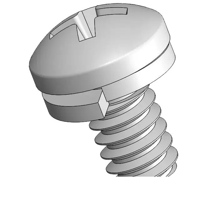 6-32 x 1/4" Pan Head Phillips SEMS Screws with Spring Washer SUS304 Stainless Steel Inox