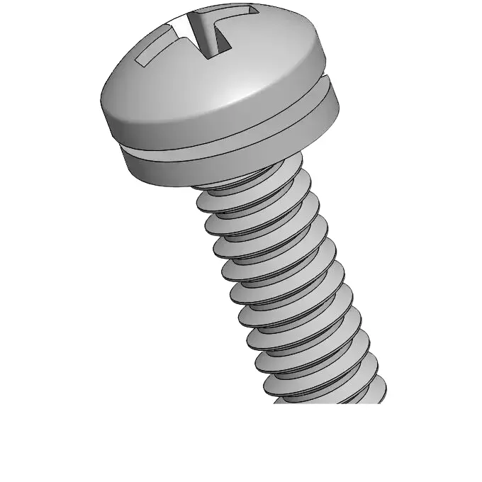 6-32 x 7/16" Pan Head Phillips SEMS Screws with Spring Washer SUS304 Stainless Steel Inox