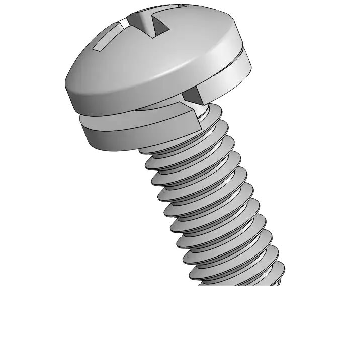 8-32 x 7/16" Pan Head Phillips SEMS Screws with Spring Washer SUS304 Stainless Steel Inox
