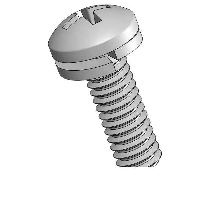 8-32 x 1/2" Pan Head Phillips SEMS Screws with Spring Washer SUS304 Stainless Steel Inox