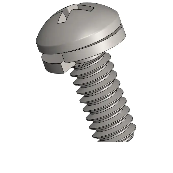 10-32 x 1/2" Pan Head Phillips SEMS Screws with Spring Washer SUS304 Stainless Steel Inox