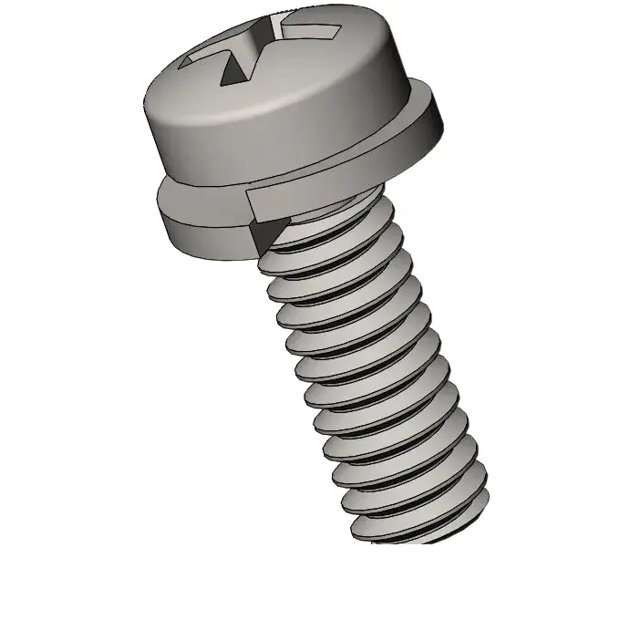M2 x 6mm Pan Head Phillips SEMS Screws with Spring Washer SUS304 Stainless Steel Inox
