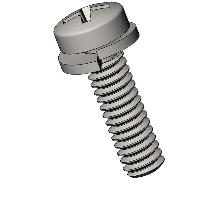 M2 x 7mm Pan Head Phillips SEMS Screws with Spring Washer SUS304 Stainless Steel Inox