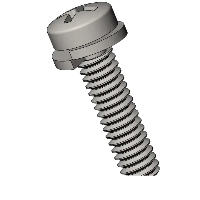 M2 x 8mm Pan Head Phillips SEMS Screws with Spring Washer SUS304 Stainless Steel Inox